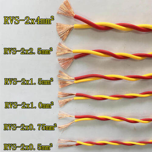 أفضل مقاومة للحريق 2 كور 2.5 ملم سلك RVS مزدوج ملتوي 2X2.5mm مثبطات اللهب PVC معزول 14 AWG زوج كابلات الأسلاك الملتوية السعر