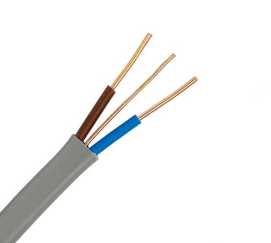 الصين 6242Y 1.5mm2 كابل التوأم والأرضي الأسلاك الكهربائية المسطحة 2x1.5mm2 موصل النحاس التوأم والكابل الأرضي