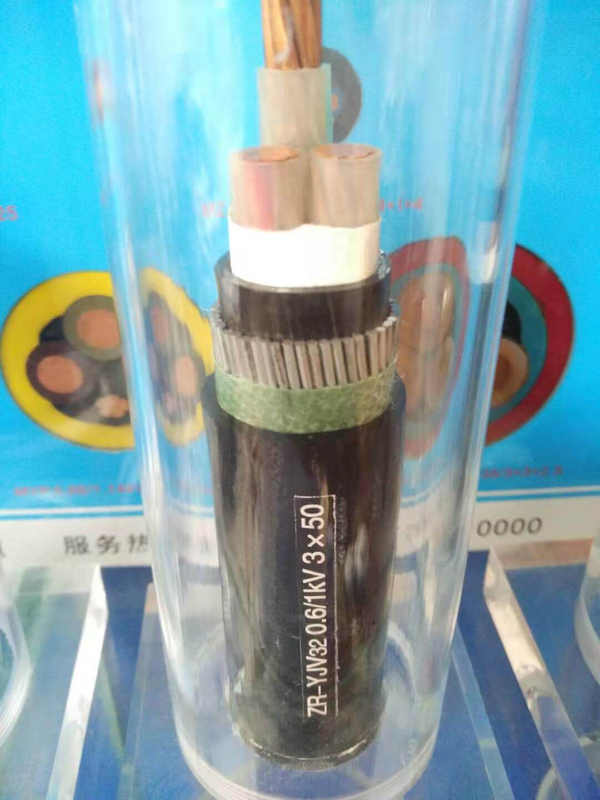 600 / 1000V 3 Core 4mm2 10mm2 XLPE معزول PVC مغمد N2XY SWA STA كابل الطاقة الكهربائية المدرعة